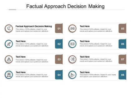 Factual approach decision making ppt powerpoint presentation icon maker cpb