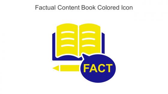 Factual Content Book Colored Icon In Powerpoint Pptx Png And Editable Eps Format