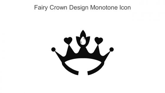 Fairy Crown Design Monotone Icon In Powerpoint Pptx Png And Editable Eps Format