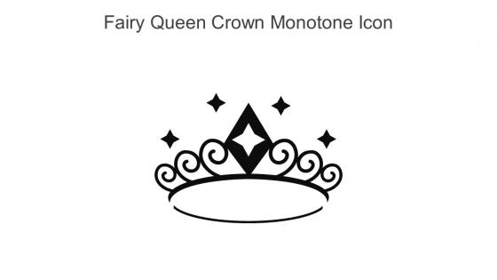 Fairy Queen Crown Monotone Icon In Powerpoint Pptx Png And Editable Eps Format