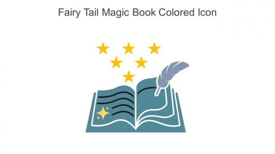 Fairy Tail Magic Book Colored Icon In Powerpoint Pptx Png And Editable Eps Format