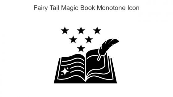Fairy Tail Magic Book Monotone Icon In Powerpoint Pptx Png And Editable Eps Format
