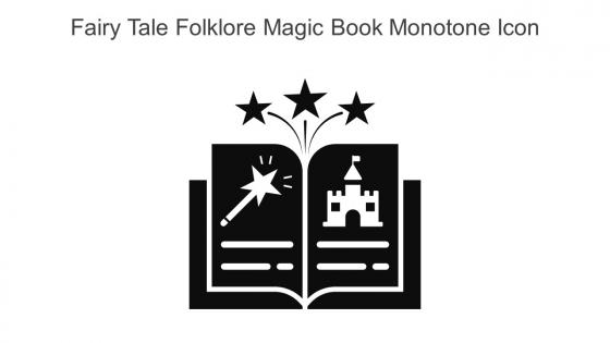 Fairy Tale Folklore Magic Book Monotone Icon In Powerpoint Pptx Png And Editable Eps Format