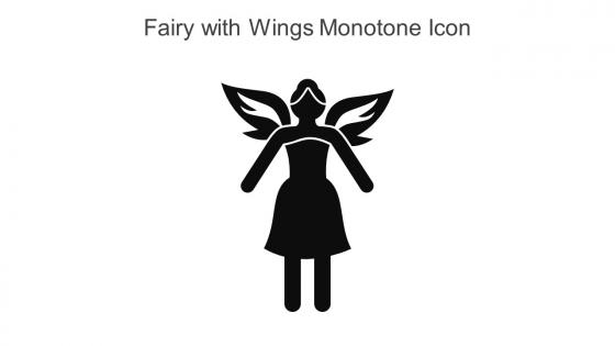 Fairy With Wings Monotone Icon In Powerpoint Pptx Png And Editable Eps Format