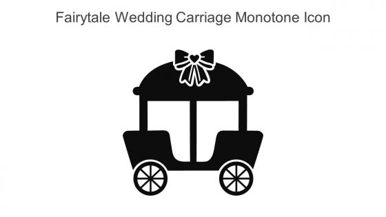 Fairytale Wedding Carriage Monotone Icon In Powerpoint Pptx Png And Editable Eps Format