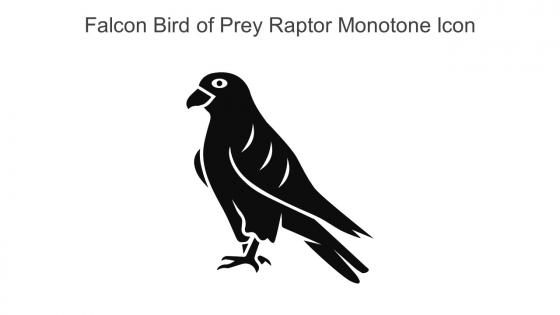 Falcon Bird Of Prey Raptor Monotone Icon In Powerpoint Pptx Png And Editable Eps Format