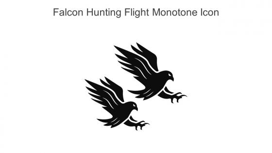 Falcon Hunting Flight Monotone Icon In Powerpoint Pptx Png And Editable Eps Format