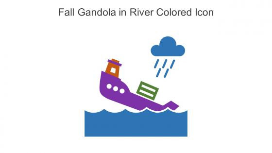 Fall Gandola In River Colored Icon In Powerpoint Pptx Png And Editable Eps Format