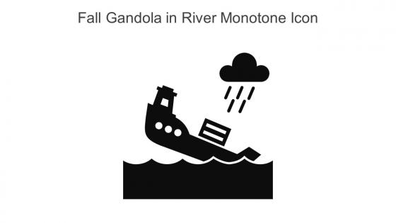 Fall Gandola In River Monotone Icon In Powerpoint Pptx Png And Editable Eps Format