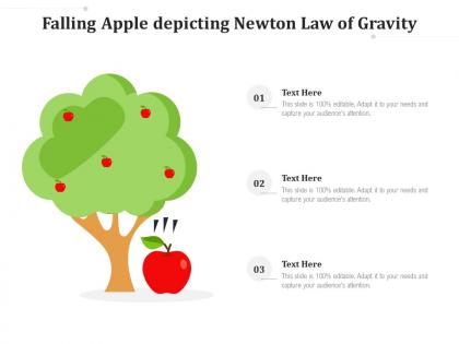 Falling apple depicting newton law of gravity