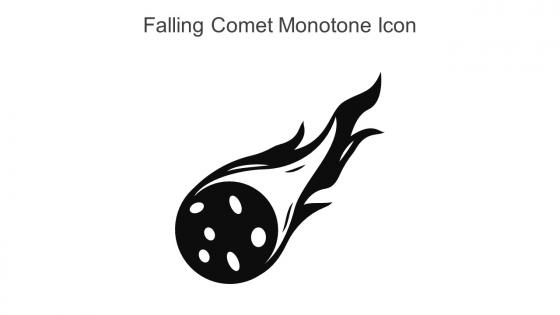 Falling Comet Monotone Icon In Powerpoint Pptx Png And Editable Eps Format