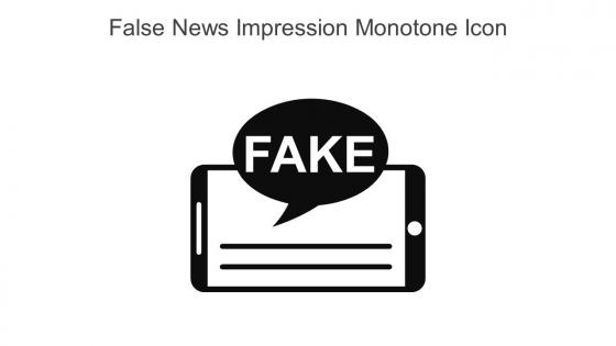 False News Impression Monotone Icon In Powerpoint Pptx Png And Editable Eps Format