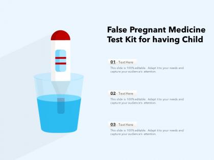 False pregnant medicine test kit for having child