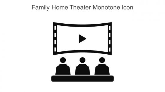 Family Home Theater Monotone Icon In Powerpoint Pptx Png And Editable Eps Format