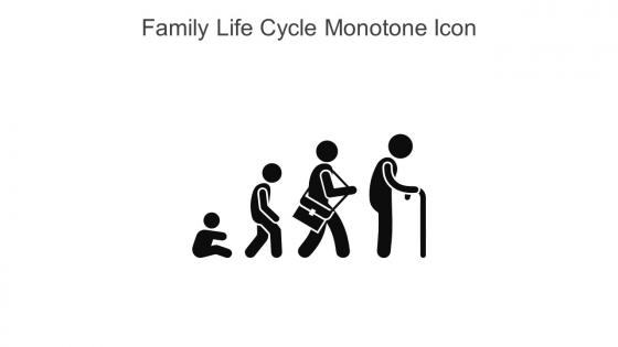 Family Life Cycle Monotone Icon In Powerpoint Pptx Png And Editable Eps Format