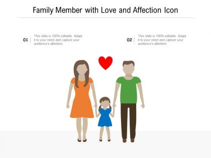 Family member with love and affection icon