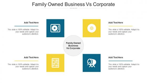 Family Owned Business Vs Corporate Ppt Powerpoint Presentation Show Introduction Cpb