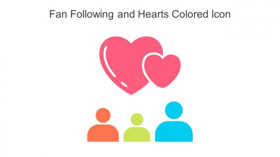 Fan Following And Hearts Colored Icon In Powerpoint Pptx Png And Editable Eps Format
