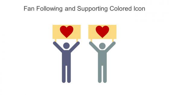 Fan Following And Supporting Colored Icon In Powerpoint Pptx Png And Editable Eps Format