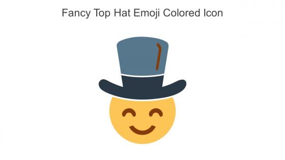 Fancy Top Hat Emoji Colored Icon In Powerpoint Pptx Png And Editable Eps Format