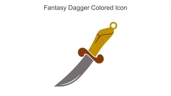 Fantasy Dagger Colored Icon In Powerpoint Pptx Png And Editable Eps Format