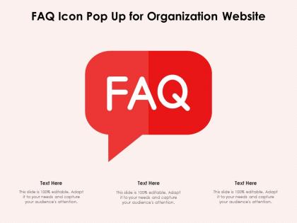 Faq icon pop up for organization website