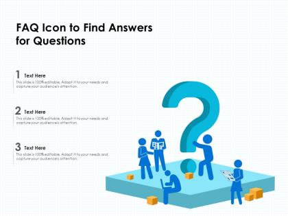 Faq icon to find answers for questions