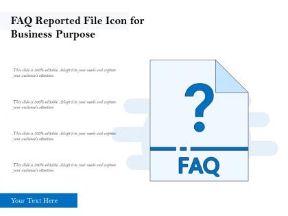 Faq reported file icon for business purpose