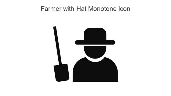 Farmer With Hat Monotone Icon In Powerpoint Pptx Png And Editable Eps Format