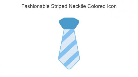 Fashionable Striped Necktie Colored Icon In Powerpoint Pptx Png And Editable Eps Format