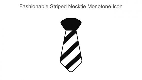 Fashionable Striped Necktie Monotone Icon In Powerpoint Pptx Png And Editable Eps Format