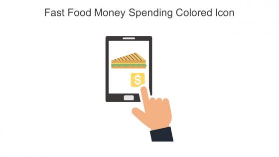 Fast Food Money Spending Colored Icon In Powerpoint Pptx Png And Editable Eps Format