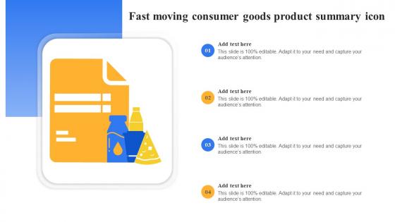Fast Moving Consumer Goods Product Summary Icon