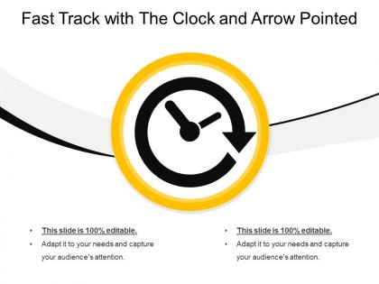 Fast track with the clock and arrow pointed
