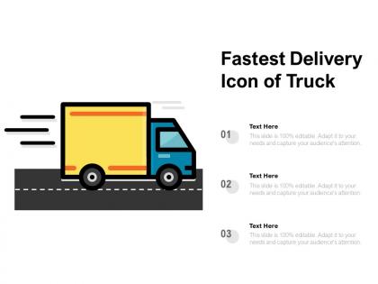 Fastest delivery icon of truck