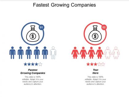 Fastest growing companies ppt powerpoint presentation icon ideas cpb