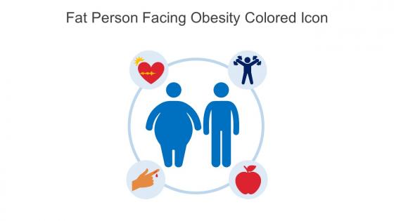 Fat Person Facing Obesity Colored Icon In Powerpoint Pptx Png And Editable Eps Format
