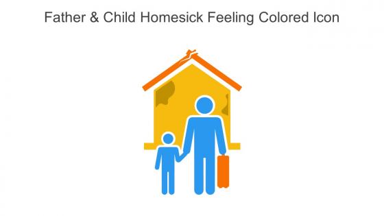 Father And Child Homesick Feeling Colored Icon In Powerpoint Pptx Png And Editable Eps Format