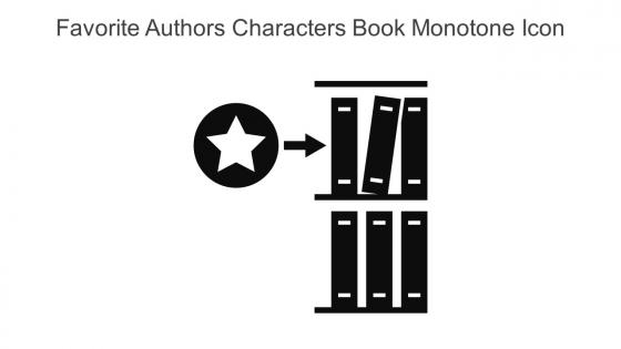 Favorite Authors Characters Book Monotone Icon In Powerpoint Pptx Png And Editable Eps Format