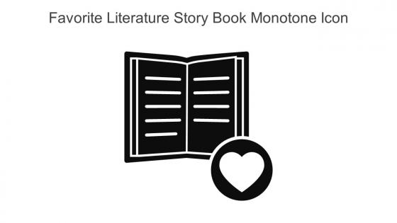 Favorite Literature Story Book Monotone Icon In Powerpoint Pptx Png And Editable Eps Format