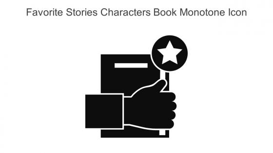 Favorite Stories Characters Book Monotone Icon In Powerpoint Pptx Png And Editable Eps Format
