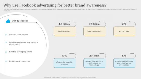 FB Advertising Agency Proposal Why Use Facebook Advertising For Better Brand Awareness