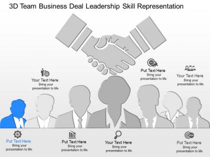 Fd 3d team business deal leadership skill representation powerpoint template