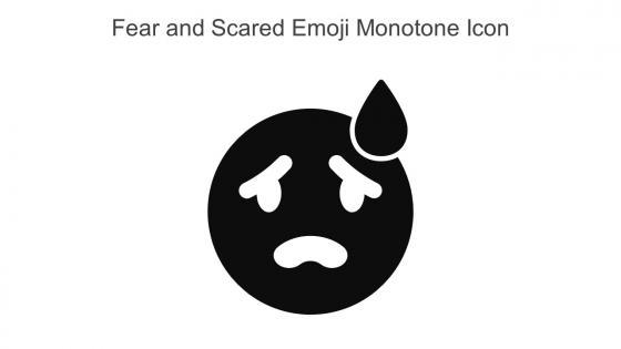 Fear And Scared Emoji Monotone Icon In Powerpoint Pptx Png And Editable Eps Format