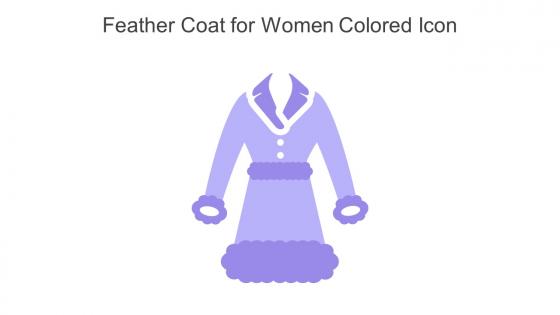 Feather Coat For Women Colored Icon In Powerpoint Pptx Png And Editable Eps Format