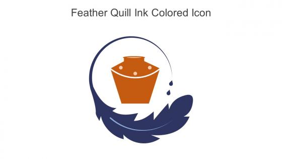 Feather Quill Ink Colored Icon In Powerpoint Pptx Png And Editable Eps Format