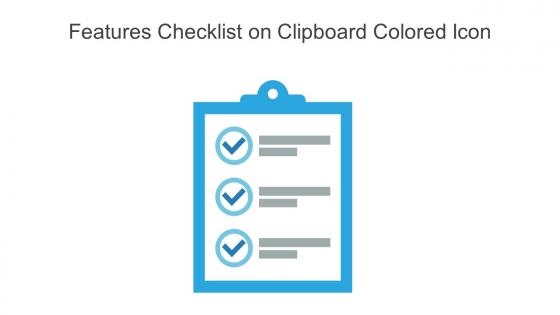 Features Checklist On Clipboard Colored Icon In Powerpoint Pptx Png And Editable Eps Format