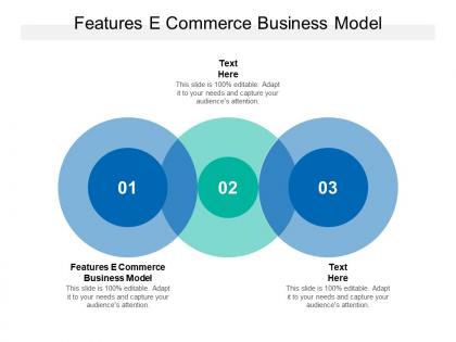 Features e commerce business model ppt powerpoint presentation icon deck cpb