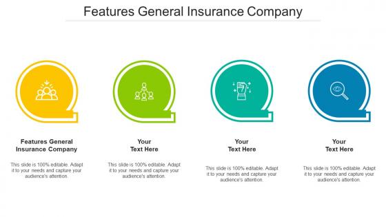 Features General Insurance Company Ppt Powerpoint Presentation Model Demonstration Cpb