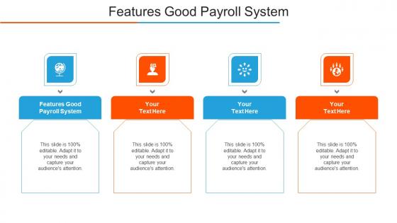 Features Good Payroll System Ppt Powerpoint Presentation Outline Icons Cpb